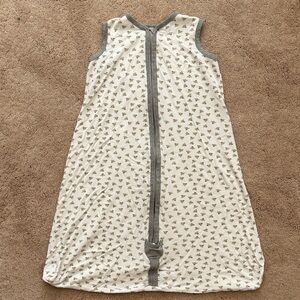 Burts Bees Kids Sleep Sack with Bees and Gray Accents, 1.0 tog